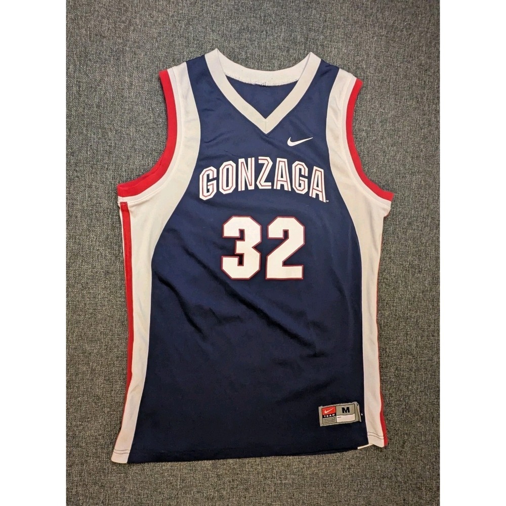 Nike Gonzaga Bulldogs Youth Large Blue / Red Basketball‎ Jersey Shirt #32 NCAA